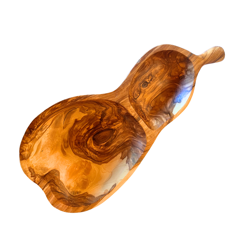 Fuente de madera de olivo