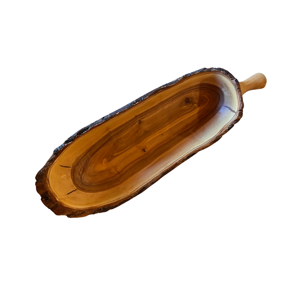 Fuente de madera de olivo